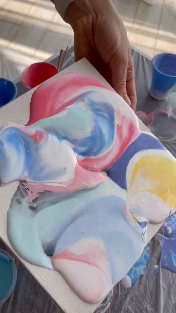 акриловая заливка 🌸 #fluidart #артстудия #краснодар #флюи? смотреть онлайн
