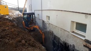 Очистка стен от битумной мастики. Умань. Столовая хаси