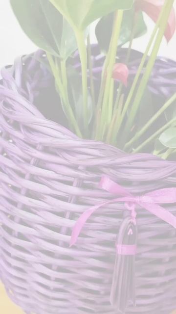 Кашпо цветочное-3 литра "Сирень" #ротанг#кашпо#плетение смотреть онлайн