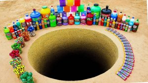 Мультики для малышей. Мультики эксперименты - колодец из цемента фанты и колы. Детские мультики.