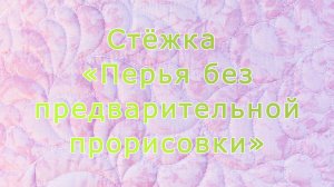 Стёжка заполняющая «Перья без предварительной прорисовки»