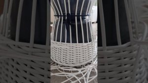 Кашпо из ротанга на подставке #ротанг#кашпо #кашпоизро