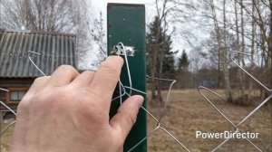 Забор из сетки рабицы ///Забор своими руками