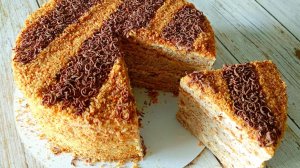 Песочный Торт из СССР "Кутузов" с заварным кремом на сметане!