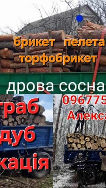 Дрова Брикет Торфобрикет для опалення, а доска рейка ? смотреть онлайн