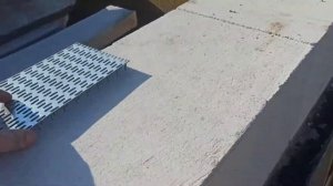 Выравнивание и шлифовка первого ряда газоблока, быстр