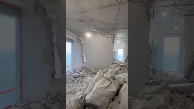 Демонтаж перегородок из газобетона за 1 день смотреть онлайн