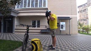 Яндекс Еда на обычном велосипеде