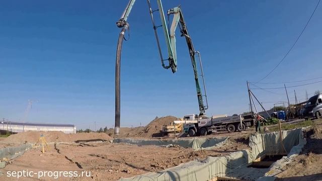 Фундамент стаканного типа, бетонируем опорные плиты п смотреть онлайн