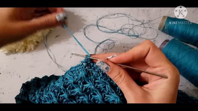 Оригинальный и простой способ обвязки крючком. 🧶