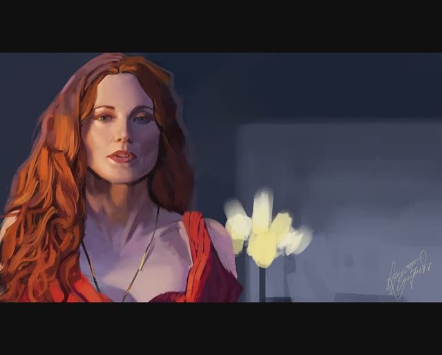 Лукреция  Сериал  Спартак  Люси Лоулесс #speedpainting  [#draw #digitalart  #art #photoshop]