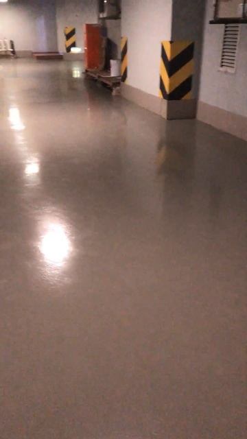 Устройство промышленных полимерных полов в подземный паркинг. смотреть онлайн