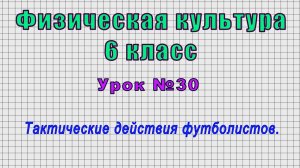 Физическая культура 6 класс (Урок№30 - Тактические действия футболистов.)