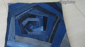 Джинсовые наволочки в технике Крейзи.