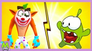 Ам Ням Погоня vs Крэш БандикутСо Всех Ног.Герой Компьютерных Игр против Мультгероя.Кто Круче