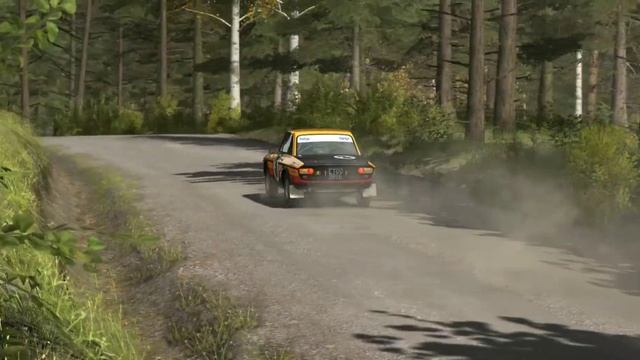 Заезд в игре Dirt Rally на Lancia Fulvia HF в Финляндии