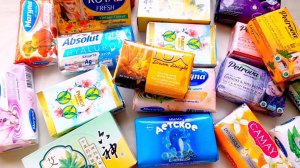 АСМР .  Раскладываю мыло , распаковка мыла без слов, шуршание бумаги ,