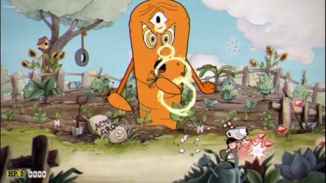 Cuphead. Банда корнеплодов. Уровень сложности Эксперт. Ранг S