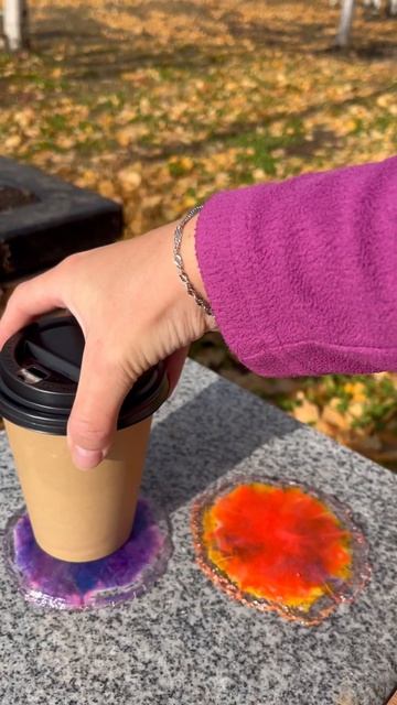 Два осенних красавчика в технике Petri Art🔥 #epoxy #resinart #coaste смотреть онлайн