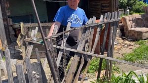 Июнь 2025. Ставим забор. Делаем беседку