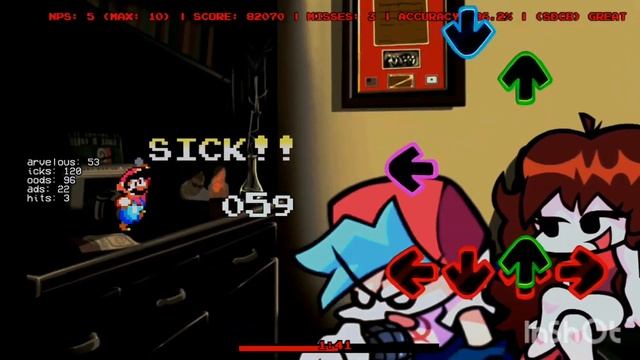 Bad DayMario Madness V2FnFAndroid Port fridaynightfunkin gameplay fnfmods рекомендации game