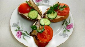 БУТЕРБРОДЫ со ШПРОТАМИ  (два рецепта)! Вкусно и быстро!