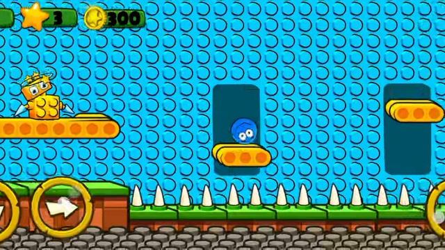 синий шарик бегает