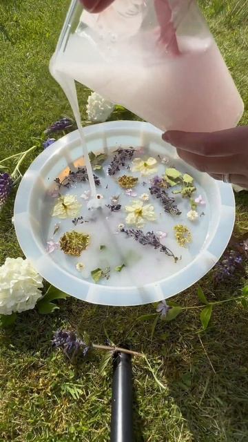 Создание подноса из эпоксидной смолы с сухоцветами, з?