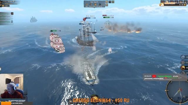 World of Sea Battle с Дядей Batler #64[18+] смотреть онлайн