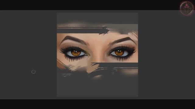 Женские глаза #3 - длинное видео [#draw #digitalart  #art #photoshop]