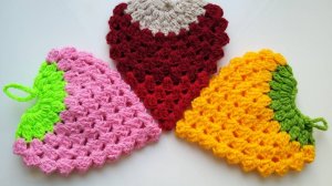 Еще один СПОСОБ вязания ЗАМЕЧАТЕЛЬНОЙ ЯГОДКИ-прихватки!