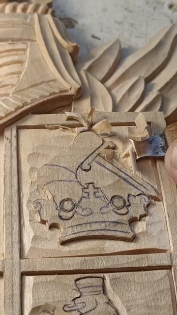 Резьба по дереву; процесс... #woodworking #woodcarving #резьба #твор смотреть онлайн