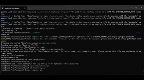 Установка сервера Synapse для мессенджера Matrix на Ubuntu 24 в do
