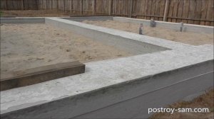 Ленточный фундамент после зимы