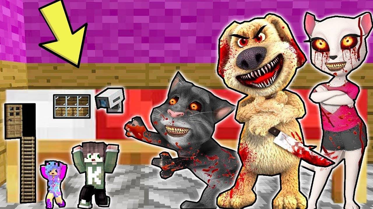 Я СКРЫВАЮСЬ ПОД КРОВАТЬЮ ОТ ГОВОРЯЩИЙ БЕН ТОМ АНЖЕЛЛА В МАЙНКРАФТ TALKING TOM BEN ANGELLA смотреть онлайн