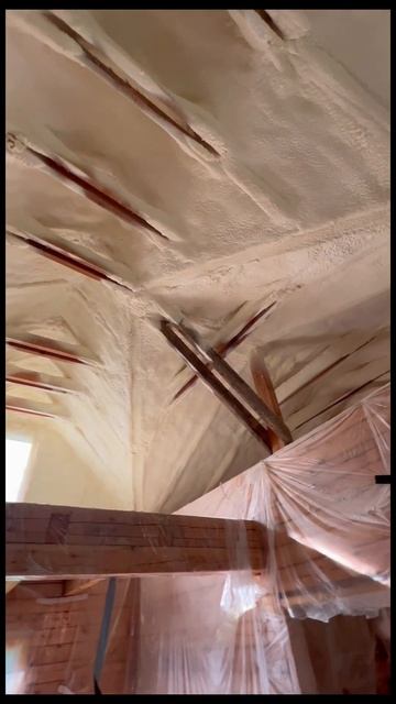 Мансарда , закрытоячеистым пенополиуретаном #ппу #пен? смотреть онлайн