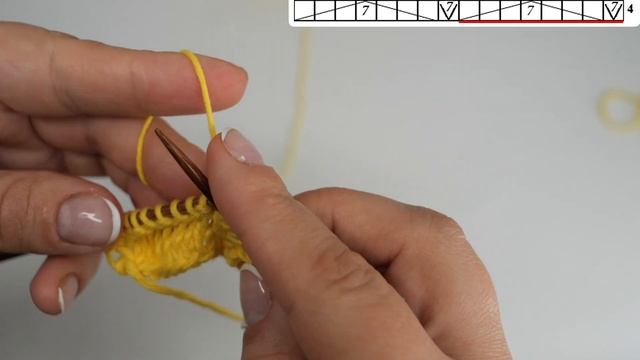 Узор «Чешуя» спицами 🐉