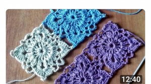 Красивый, ажурный квадрат крючком!!!🤩🤩🤩