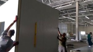 Монтаж холодильной камеры из сэндвич панелей