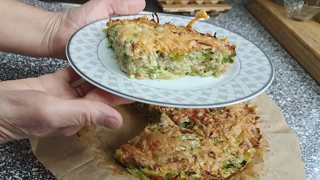 Ешь, сколько захочешь! Запеканка из капусты с овсянкой