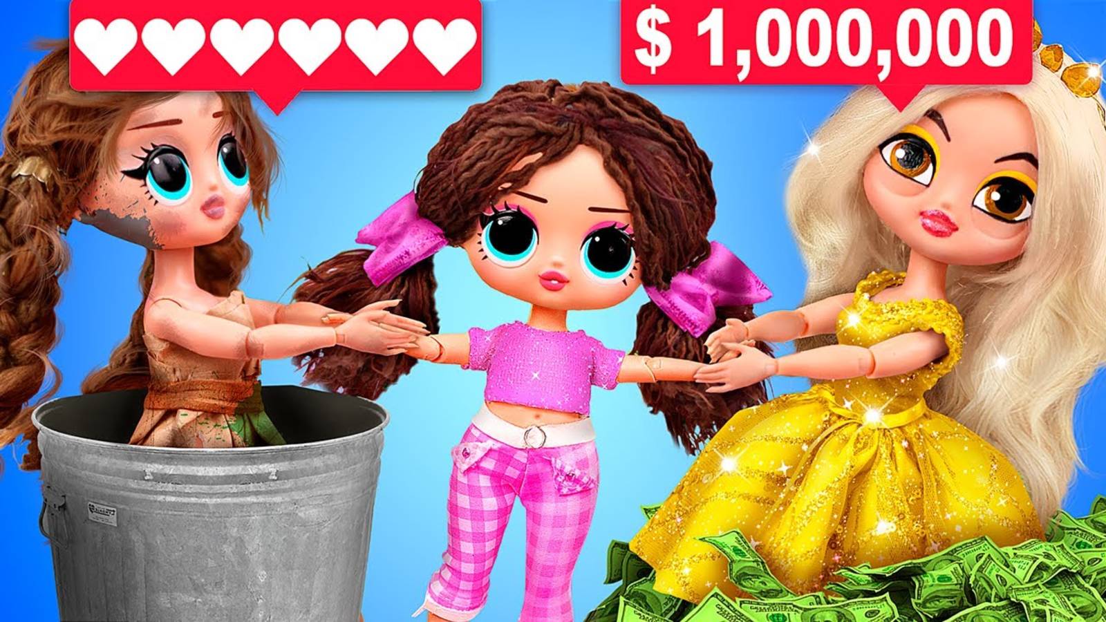 Бедная хорошая vs богатая плохая мамы - 10 идей для кукол смотреть онлайн