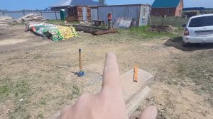 установка забора с перепадом уровня земли в 1.5м.