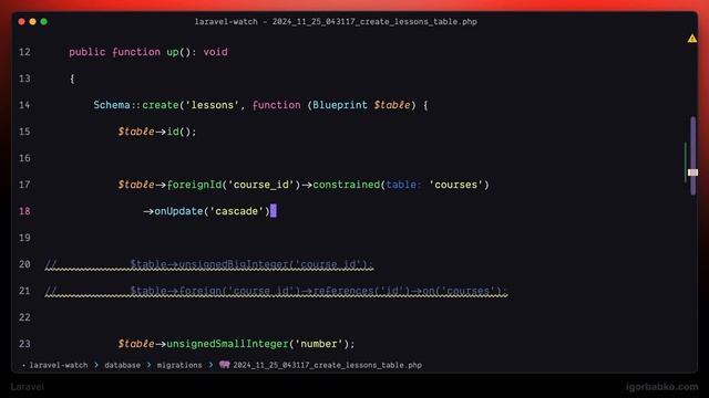 Laravel для новичков #42 - Внешние ключи (foreign keys) смотреть онлайн