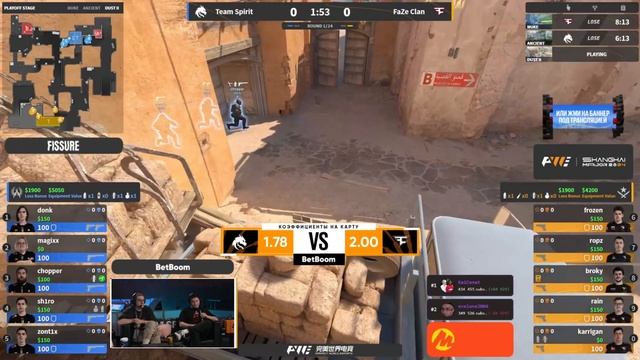 EVELONE X SHADOWKEK ФИНАЛ MAJOR SHANGHAI 2024 - TEAM SPIRIT VS FAZE