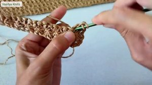 💕 Маленькая сумочка из рафии крючком. Вязаная сумка  ?