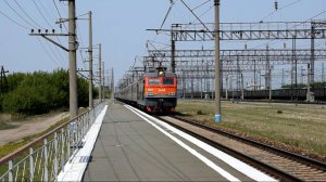 Электровоз ЭП1-282. Прибытие.