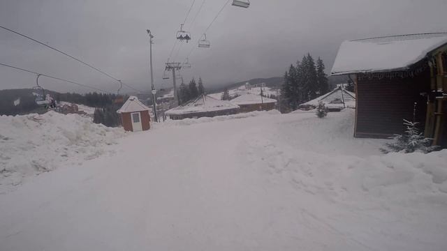 Буковель  25.01.2017 Трасса 2А Егор едит домой:))