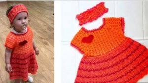 Летнее платье "МАНГО" крючком на 1,5-2 года.