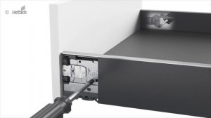 Демонтаж передней панели выдвижного ящика HETTICH AvanTech You