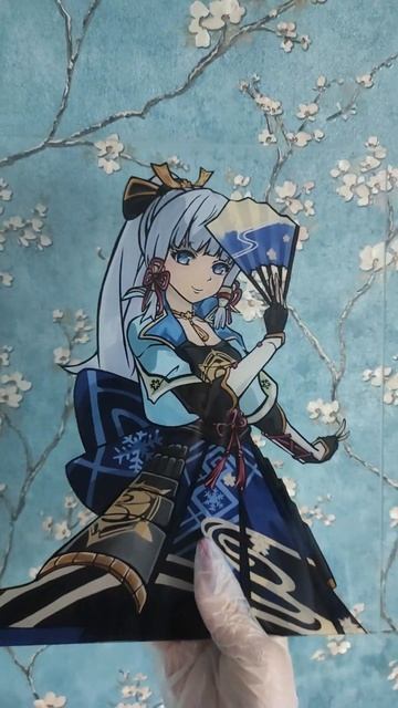 Рисунок на стекле - Kamisato Ayaka #glasspainting #custom #genshinimpact #genshin #?